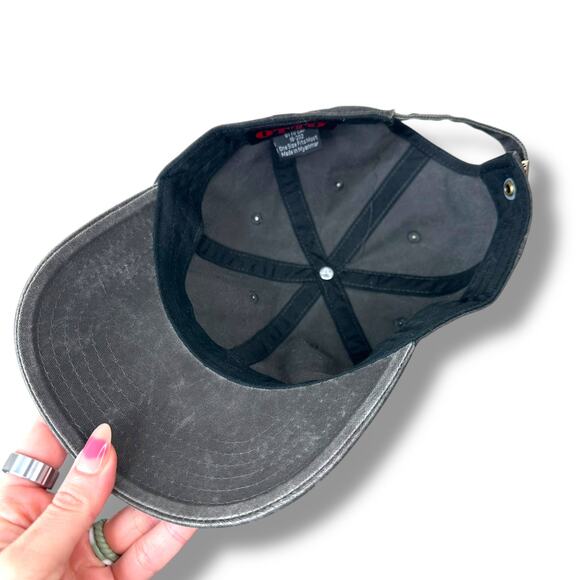 Hats Amore LLC Dark Gray Ghost Holding Black Kitty Patch Adjustable Baseball Hat - Picture 6 of 8